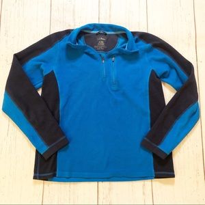 L. L. Bean blue pull over fleece sweater medium